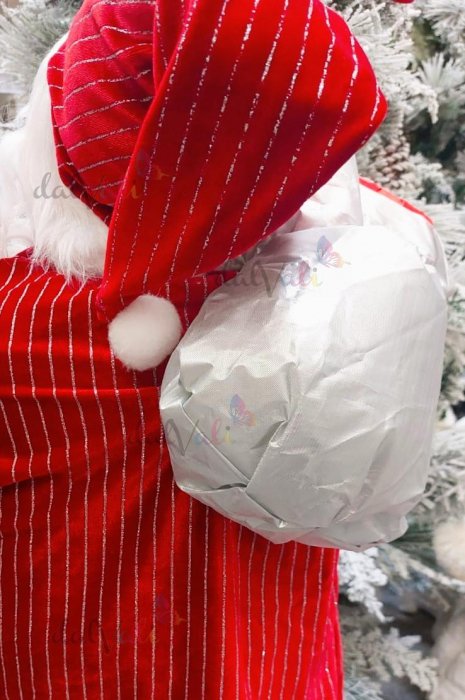 Decoratiune figurina Mos Craciun felinar 90cm [2]