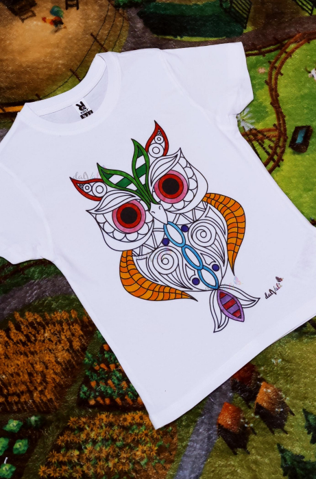 TRICOU COPII DE COLORAT MANDALA BUFNITA [4]
