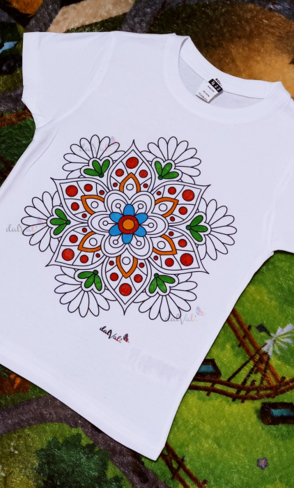 TRICOU COPII DE COLORAT MANDALA FLOARE [3]
