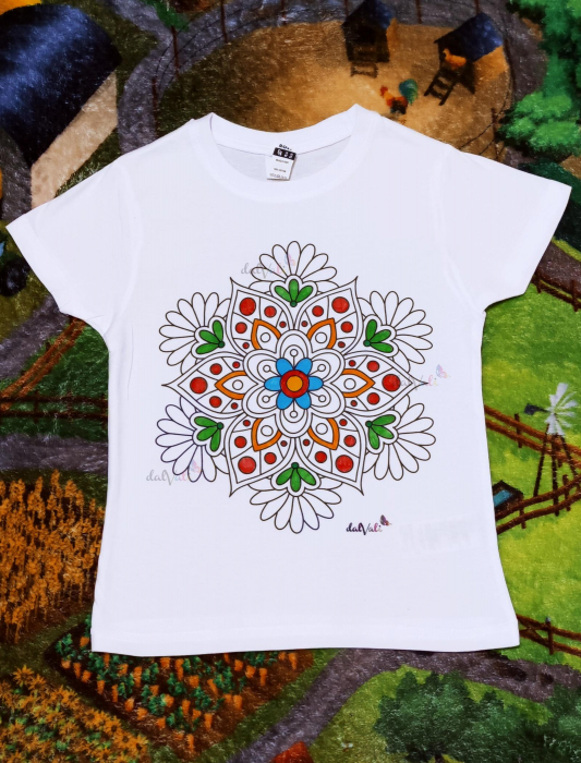 TRICOU COPII DE COLORAT MANDALA FLOARE [4]