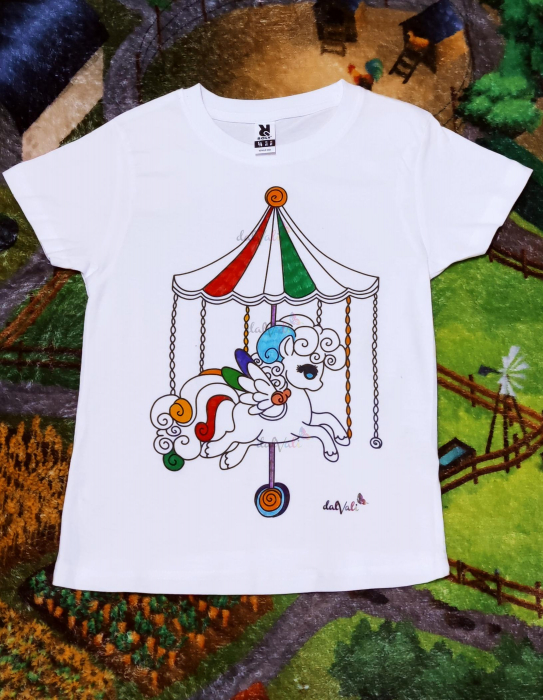 TRICOU COPII DE COLORAT UNICORN CARUSEL [2]