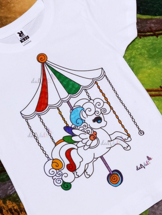 TRICOU COPII DE COLORAT UNICORN CARUSEL [3]
