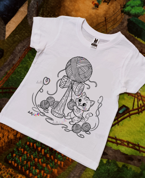 Tricou de colorat KENDAMA GHEM PISICA [1]