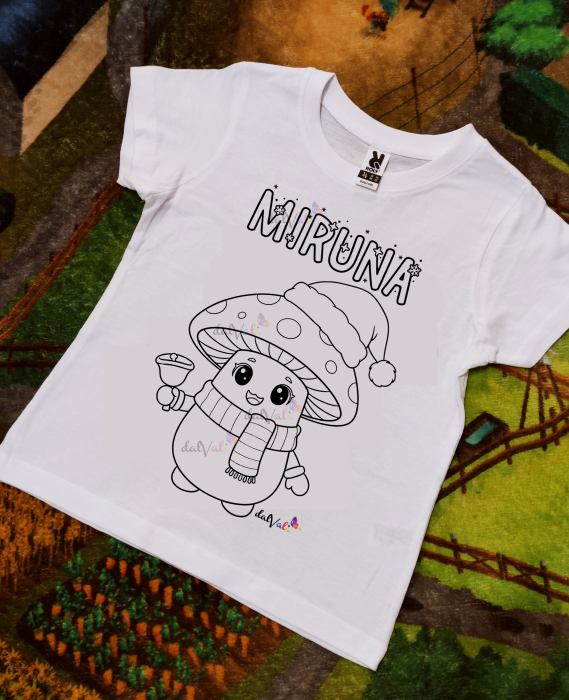 Tricou educativ de colorat Ciupercuta Iarna [1]