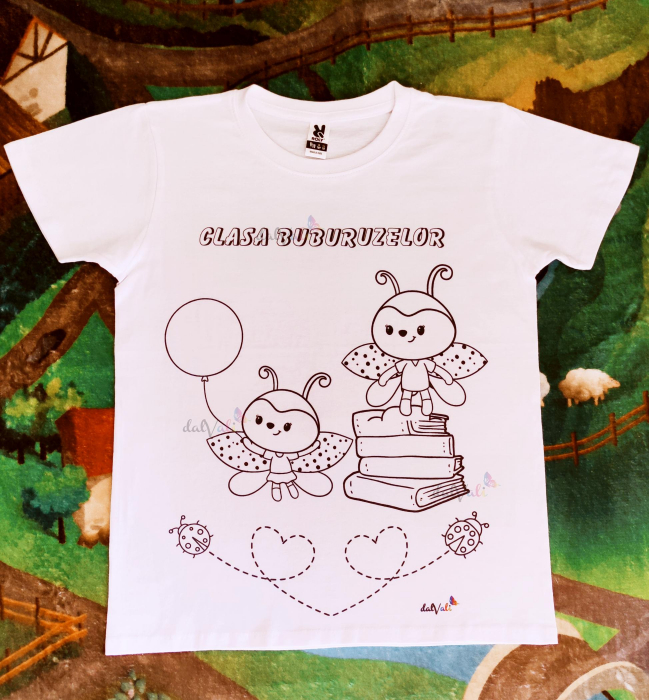 Tricou educativ de colorat Clasa Buburuzelor [4]
