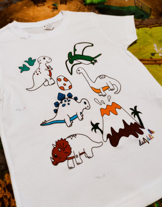 Tricou educativ de colorat - Dinozauri [3]