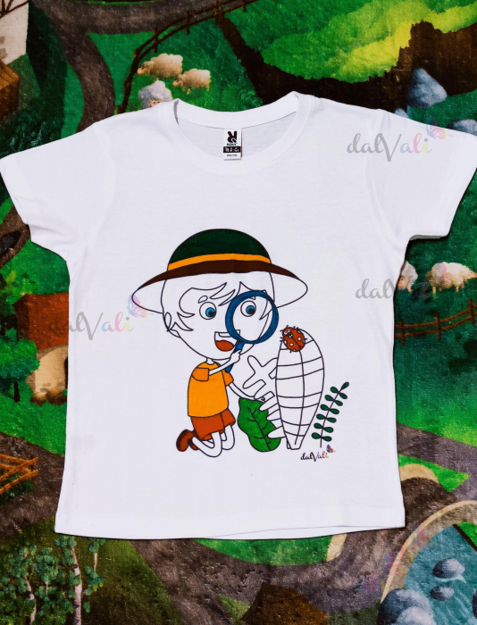 Tricou educativ de colorat Explorator/Detectiv-Baiat [1]