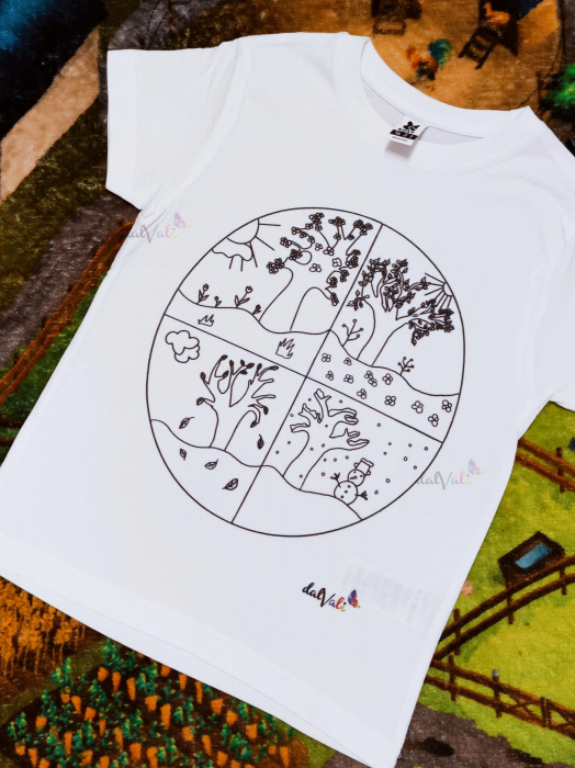 Tricou educativ de colorat - Invatam anotimpurile [3]