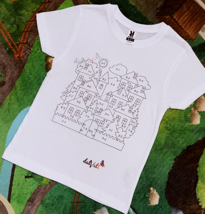 Tricou educativ de colorat - Matematica in culori [2]