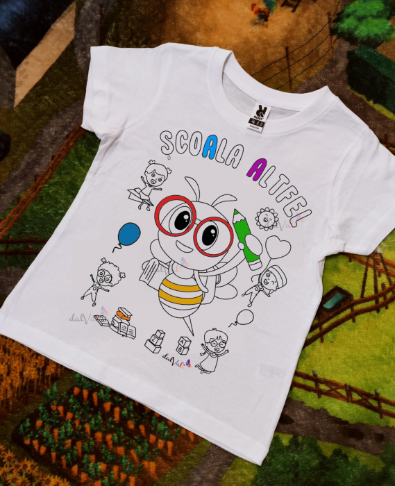Tricou educativ de colorat Saptamana Altfel Albinuta [3]