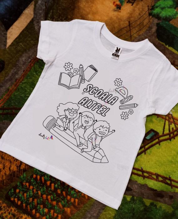 Tricou educativ de colorat Saptamana Altfel Creion [2]