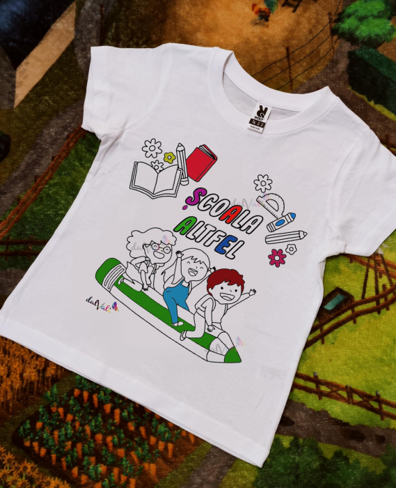 Tricou educativ de colorat Saptamana Altfel Creion [3]