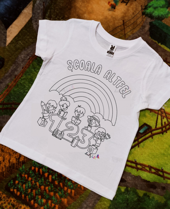 Tricou educativ de colorat Saptamana Altfel Curcubeu [2]