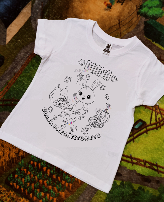 Tricou educativ de colorat Saptamana Altfel Toamna Iepuras 2 [1]