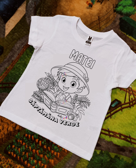 Tricou educativ de colorat Saptamana Altfel/Verde/Serbare Exploratori 6 [1]