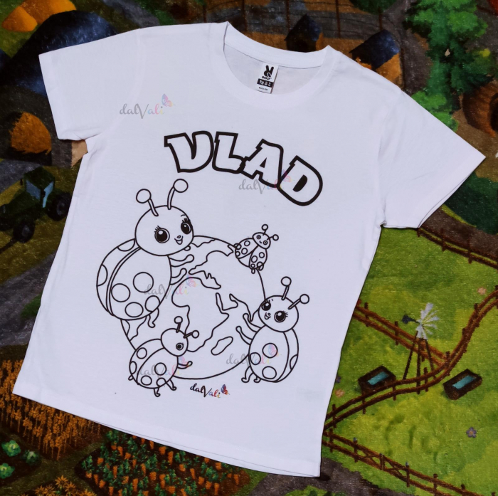 Tricou educativ de colorat Saptamana Verde - Buburuze [3]