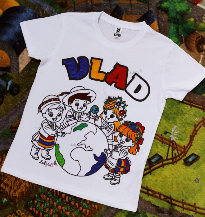 Tricou educativ de colorat Saptamana Verde - Romanasi [2]