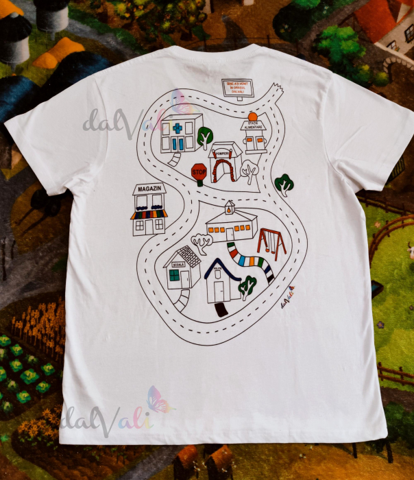 Pachet -Tricou educativ de colorat - Traseu masini [8]