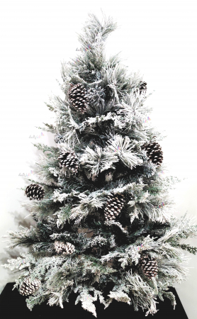 Brad artificial Premium cu zapada si conuri 150cm [4]