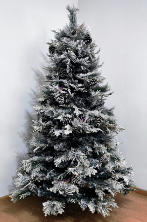 Brad artificial Premium cu zapada si conuri 240cm [0]