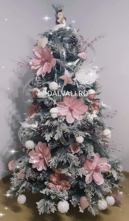 Brad artificial Premium cu zapada si conuri 300cm [2]