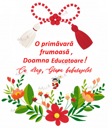 Cana personalizata Educatoare - Buburuze - 1 Martie - O primavara frumoasa [1]