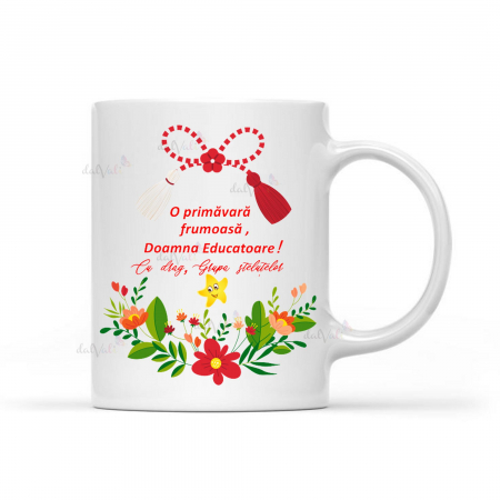 Cana personalizata Educatoare - Stelute - 1 Martie - O primavara frumoasa [0]