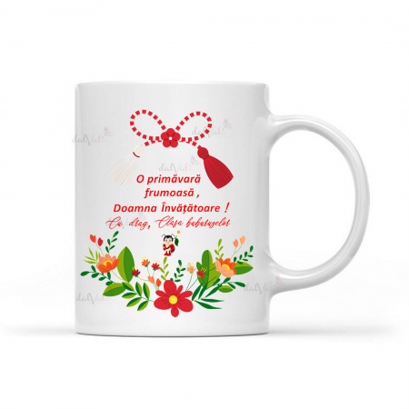 Cana personalizata Invatatoare - Buburuze - 1 Martie - O primavara frumoasa [0]