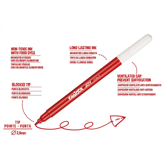 Carioca Joy Superwashable - Carioci superlavabile 36 culori/set [1]