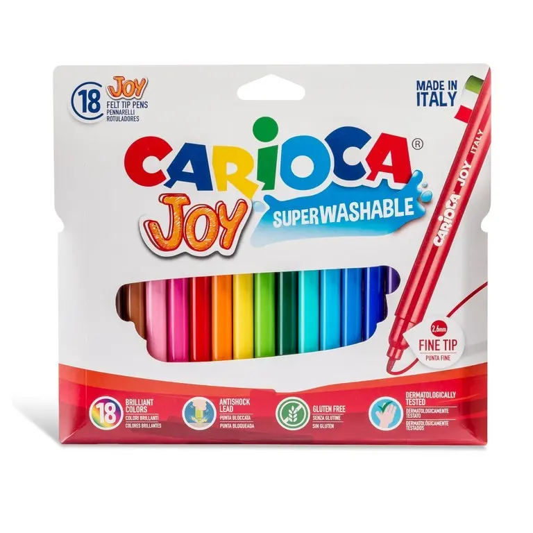 Carioca Joy Superwashable - Carioci superlavabile 18 culori/set