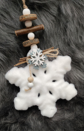 Decoratiune brad fulg 13cm [0]