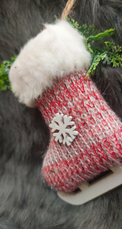 Decoratiune brad patine cu fulg 13cm [2]