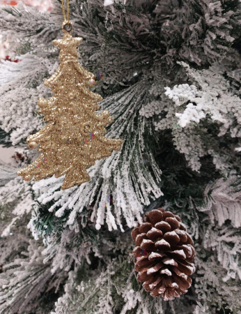 Decoratiune brad set 2 braduti 13cm [1]