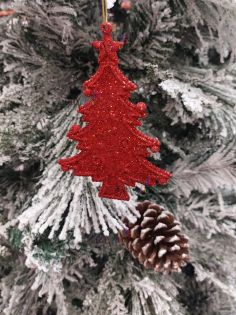 Decoratiune brad set 2 braduti 13cm [0]