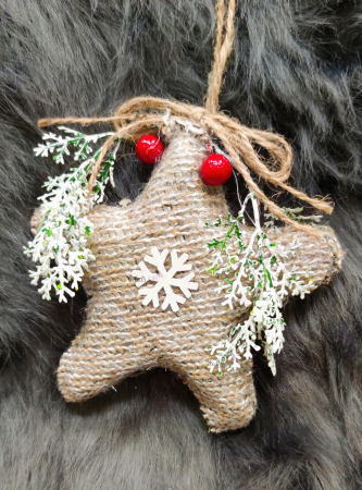 Decoratiune brad stea 13cm [0]