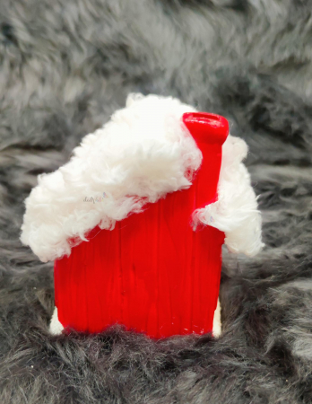 Decoratiune ceramica led luminos casuta Mos Craciun 10cm [2]