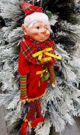 Decoratiune Craciun figurina Elf rosu 60cm [0]