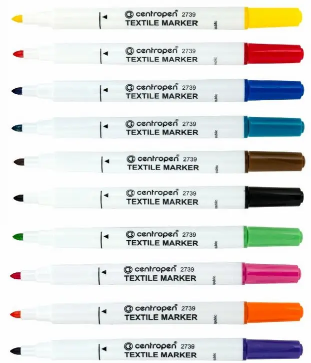 Marker Centropen Textile 2739 - 10 culori/set [1]