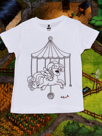 TRICOURI COPII - TRICOU COPII DE COLORAT UNICORN CARUSEL