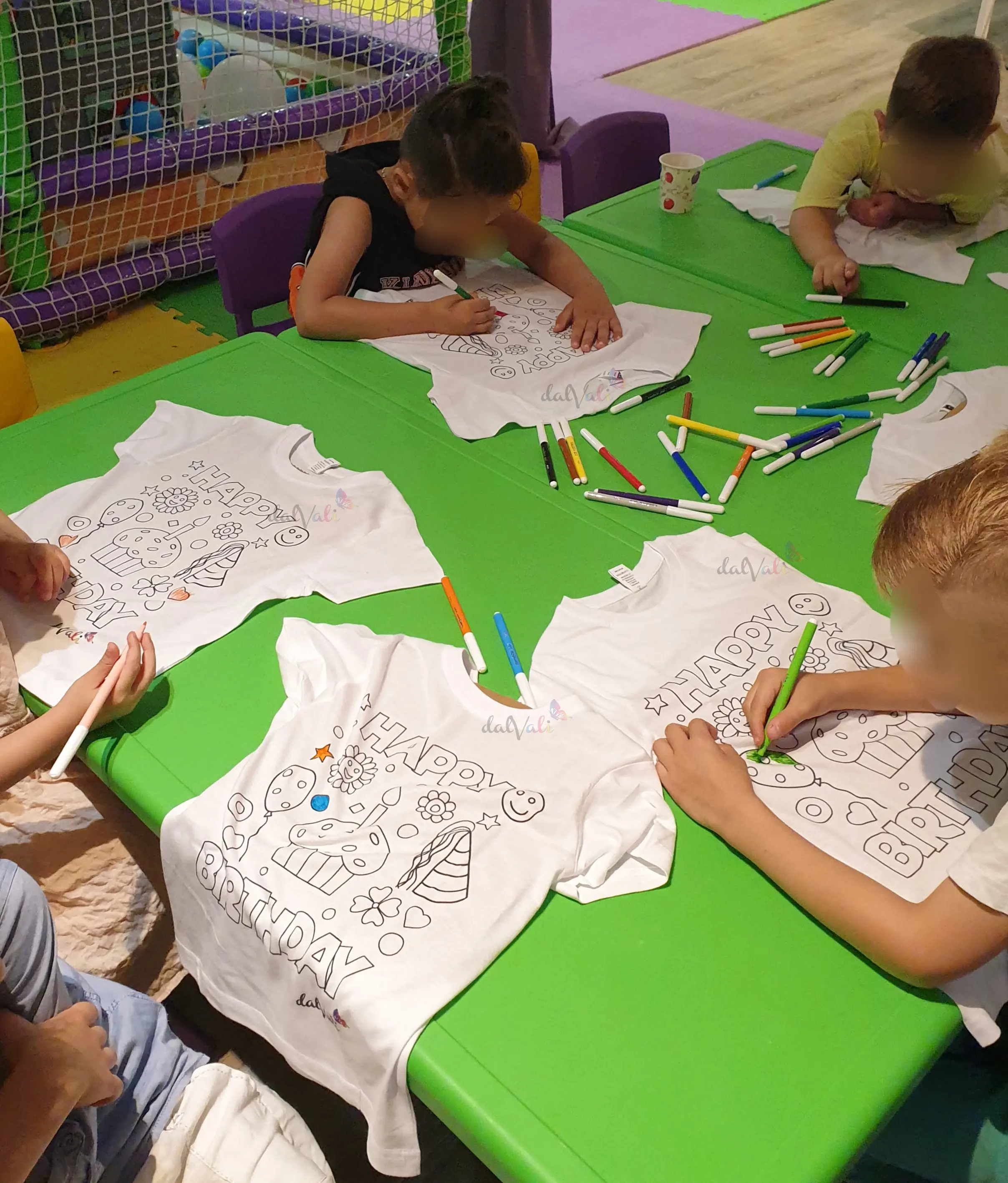 Tricou educativ de colorat - Happy birthday - La multi ani! [2]