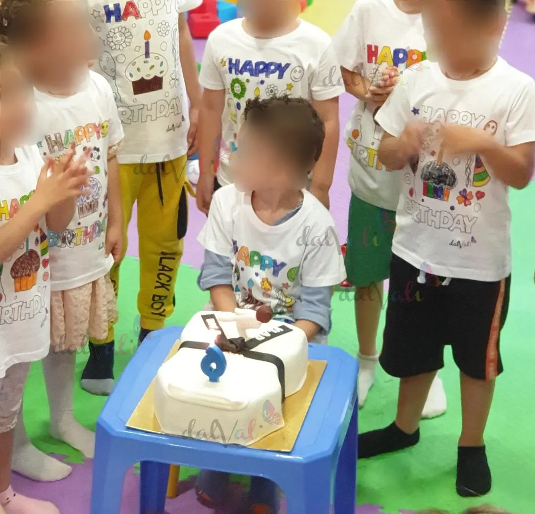 Tricou educativ de colorat - Happy birthday - La multi ani! [4]