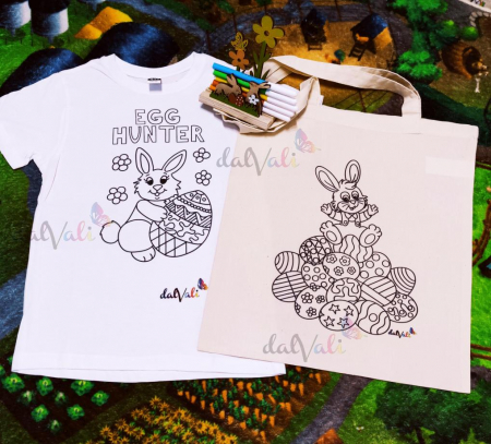 GEANTA EDUCATIVA DE COLORAT IEPURASUL SI OUALE DE PASTE [6]