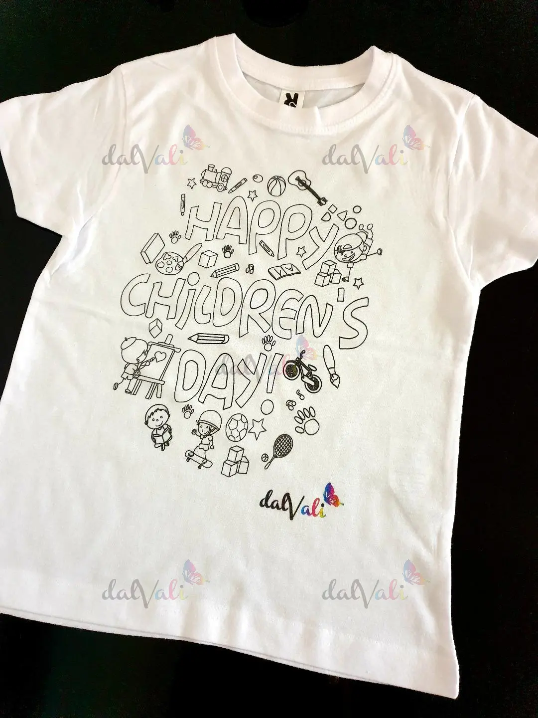 TRICOURI COPII - Tricou educativ de colorat - Ziua copilului
