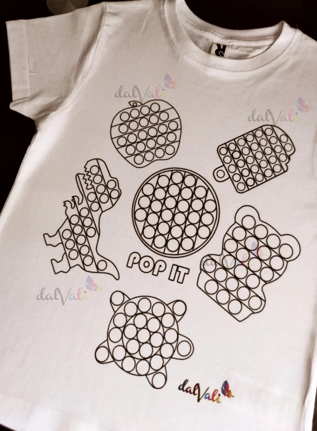 TRICOURI COPII - TRICOU EDUCATIV DE COLORAT POP IT BAIAT