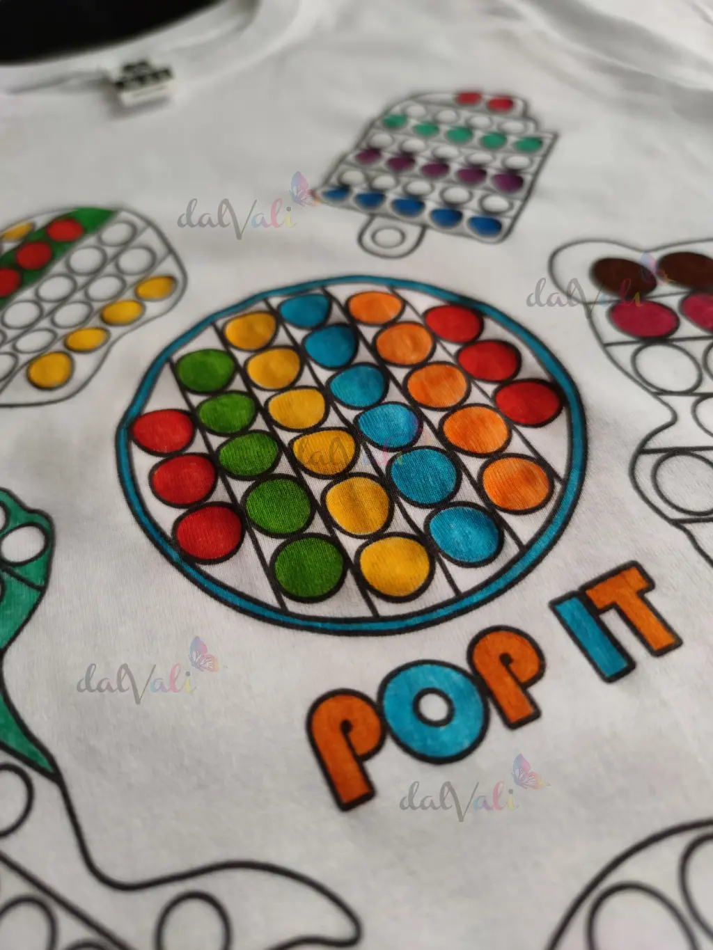 TRICOURI COPII - TRICOU EDUCATIV DE COLORAT POP IT BAIAT