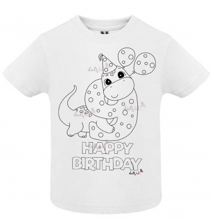 Tricou educativ de colorat 9 Ani Dino [1]