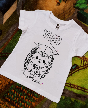 Tricou educativ de colorat Arici Premiere-Serbare-Absolvire