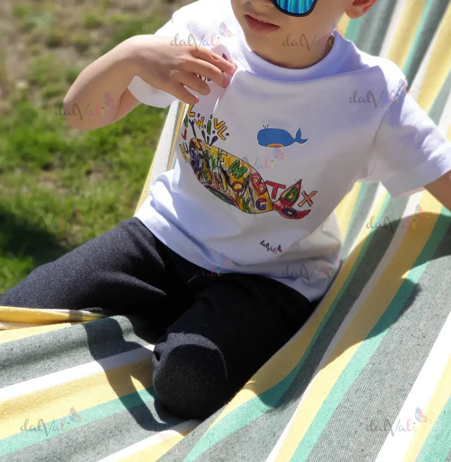 Tricou educativ de colorat - Balena alfabet [5]