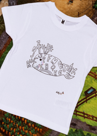 Tricou educativ de colorat - Balena alfabet [3]