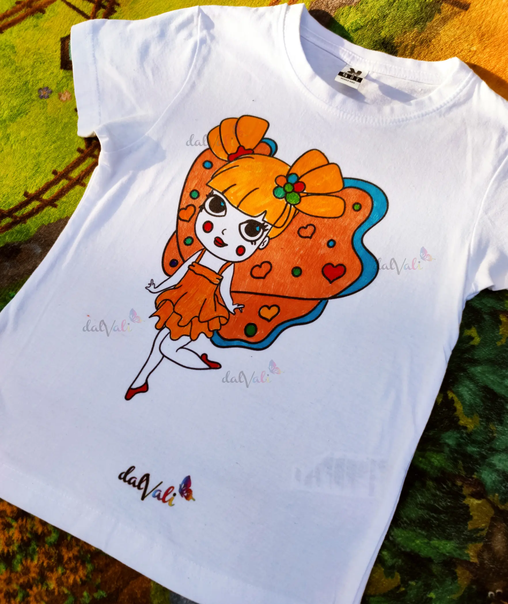 TRICOURI COPII - Tricou educativ de colorat - Balerina